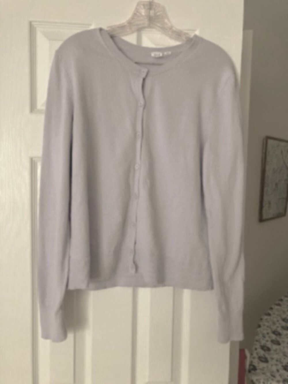 Gap Factory Pale Lavender Cotton Cardigan Women's Large
